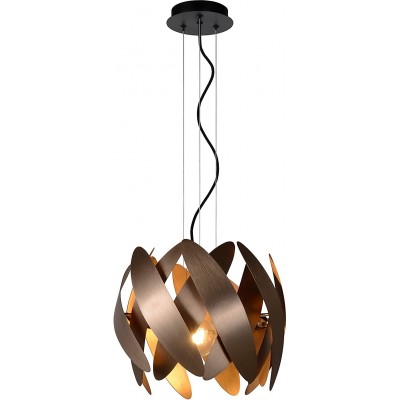 349,95 € Free Shipping | Hanging lamp Spherical Shape Ø 39 cm. Dining room, bedroom and lobby. Modern Style. Aluminum. Copper Color