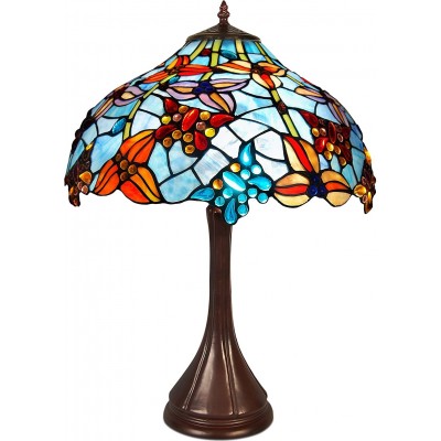 Lámpara de sobremesa 60W Forma Cónica 59×42 cm. Tulipa Salón, comedor y dormitorio. Estilo diseño. Vidrio