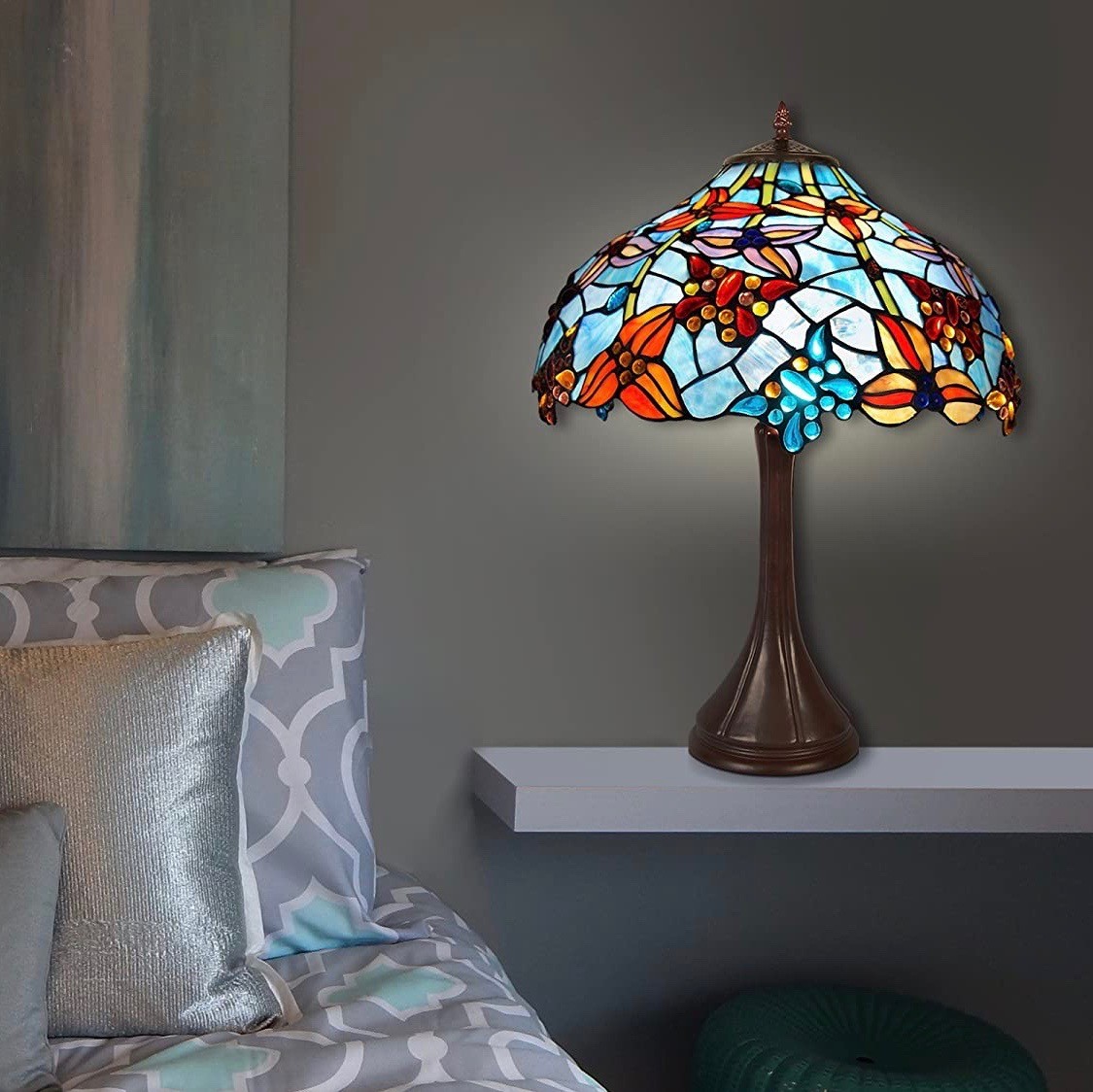 421,95 € Kostenloser Versand | Tischlampe 60W 59×42 cm. Tulpe Glas