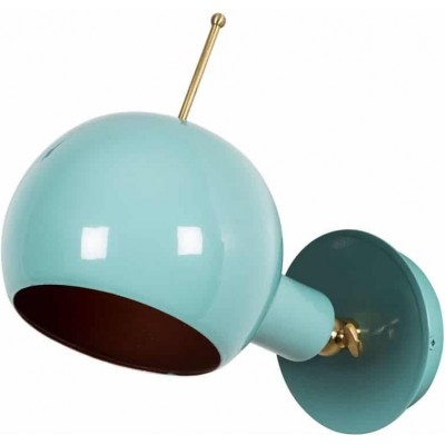 252,95 € Free Shipping | Indoor wall light 60W Spherical Shape 19×15 cm. Living room, dining room and lobby. Design Style. Metal casting. Green Color