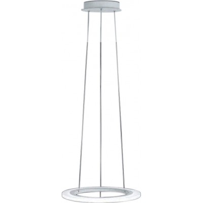 Lámpara colgante Eglo 18W Forma Redonda Ø 39 cm. Comedor, dormitorio y vestíbulo. Estilo moderno. Metal. Color blanco
