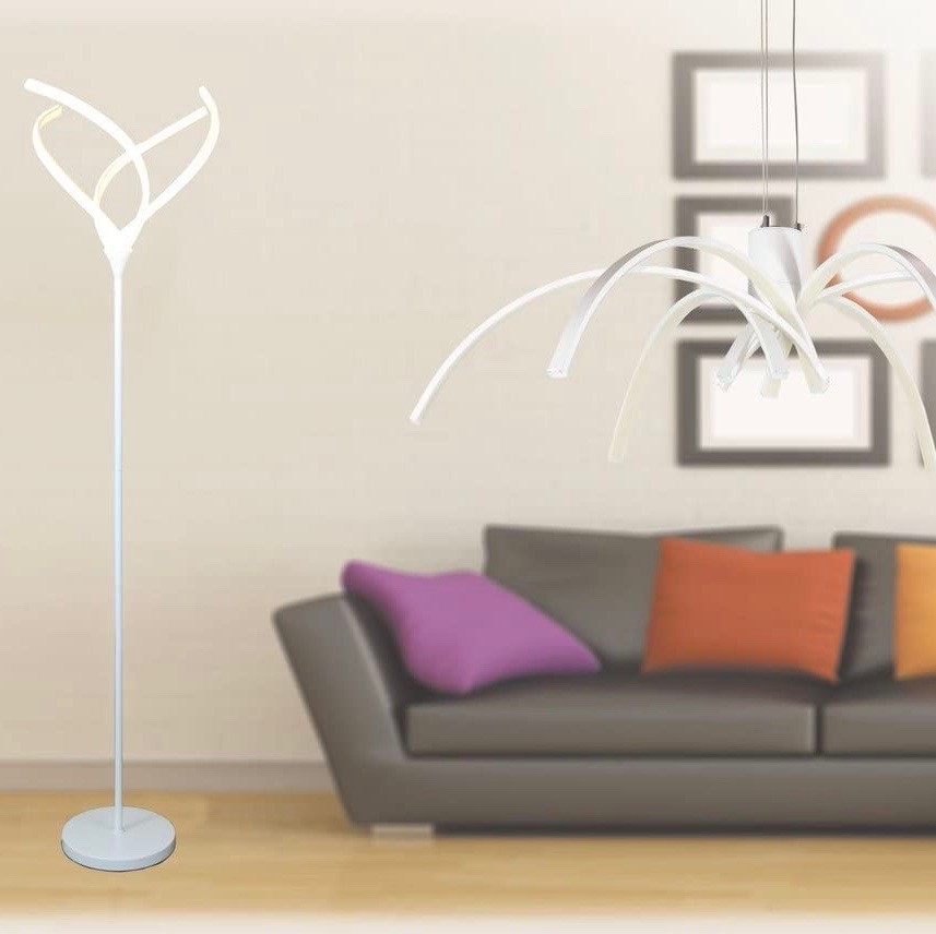 293,95 € Envoi gratuit | Lampadaire 150×30 cm. LED Métal. Couleur blanc
