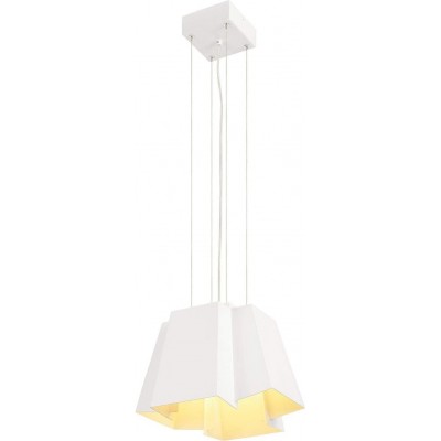 Lámpara colgante 26W Forma Rectangular 31×31 cm. LED Salón, comedor y vestíbulo. Estilo moderno. Acero. Color blanco