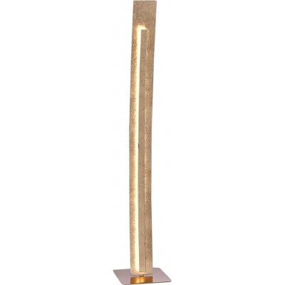 Floor lamp 11W Extended Shape 140×26 cm. Living room, dining room and bedroom. PMMA. Golden Color