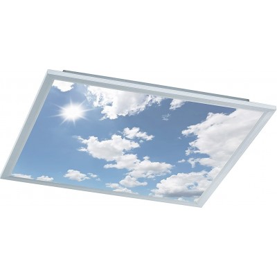 269,95 € Kostenloser Versand | LED-Panel 44W LED 60×60 cm. Fernbedienung Metall. Silber Farbe