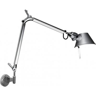 Lámpara técnica 8W 3000K Luz cálida. 52×21 cm. LED articulable Aluminio. Color gris