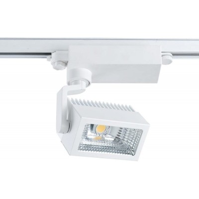 468,95 € Spedizione Gratuita | Faretto da interno 30×28 cm. LED regolabile. sistema ferroviario-rotaia Colore bianca