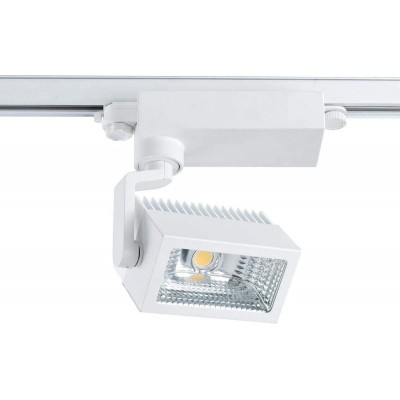 Innenscheinwerfer Rechteckige Gestalten 30×28 cm. Einstellbare LED. Schiene-Schiene-System Wohnzimmer, schlafzimmer und empfangshalle. Weiß Farbe