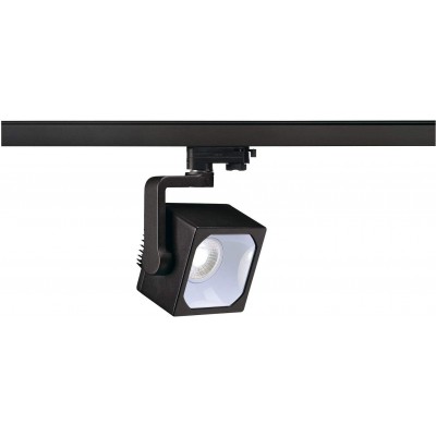 309,95 € Free Shipping | Indoor spotlight 28W Square Shape 21×15 cm. Adjustable LED. rail-rail system Living room, dining room and bedroom. Modern Style. Aluminum. Black Color