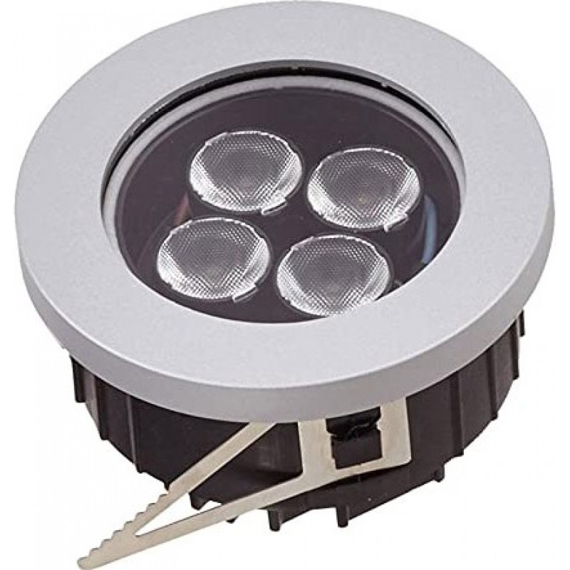 328,95 € Free Shipping | Recessed lighting 10W Round Shape 10×10 cm. Dining room, bedroom and lobby. Aluminum. White Color