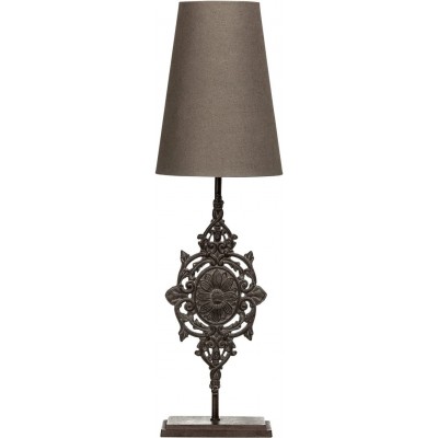 Lampe de table 32×21 cm. Salle, salle à manger et hall. Cristal et Métal. Couleur gris