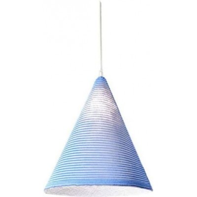 Lampada a sospensione 5W Forma Conica 31×29 cm. Soggiorno, sala da pranzo e camera da letto. Resina. Colore blu