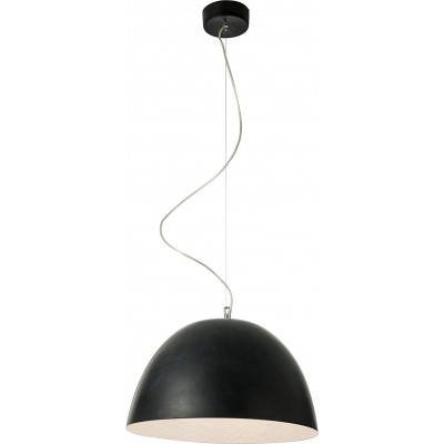 Lámpara colgante 13W Forma Esférica 46×46 cm. Salón, dormitorio y vestíbulo. Resina. Color negro