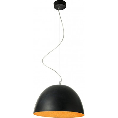 Lámpara colgante Forma Esférica 46×46 cm. Comedor, dormitorio y vestíbulo. Resina. Color negro