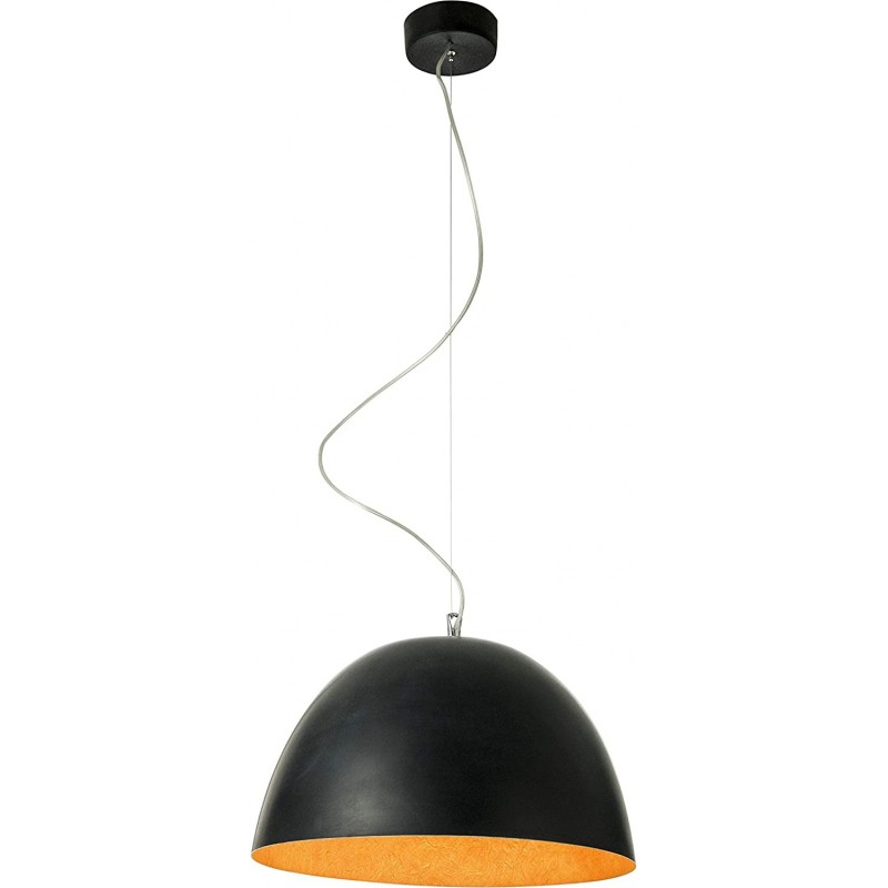399,95 € Free Shipping | Hanging lamp Spherical Shape 46×46 cm. Dining room, bedroom and lobby. Resin. Black Color