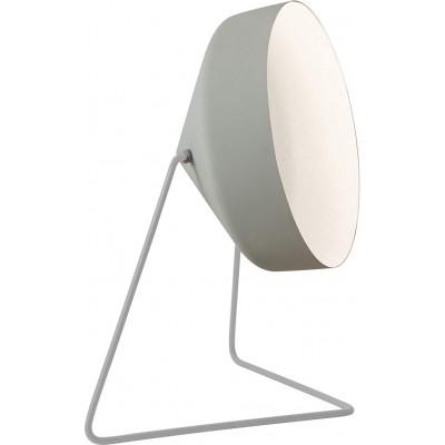 Lámpara de pie 70W 40×40 cm. Acero y hormigón. Color gris