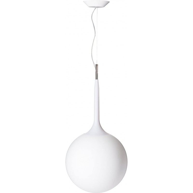 448,95 € 免费送货 | 吊灯 150W 球形 形状 Ø 35 cm. 客厅, 饭厅 和 卧室. 金属 和 玻璃. 白色的 颜色