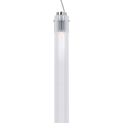 Lampe à suspension 10W Façonner Cylindrique 60×8 cm. Salle, chambre et hall. Cristal et PMMA