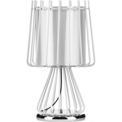 Lámpara de sobremesa Forma Cilíndrica 61×35 cm. Salón, comedor y vestíbulo. Estilo moderno. Metal. Color cromado
