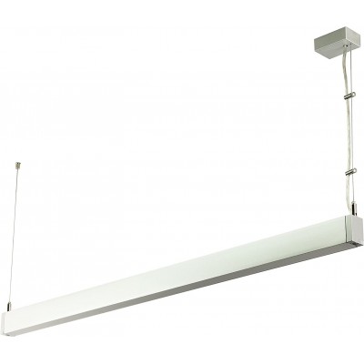 Lampe à suspension 25W Façonner Étendue 120×6 cm. Salle, salle à manger et hall. Style moderne. Acrylique. Couleur blanc