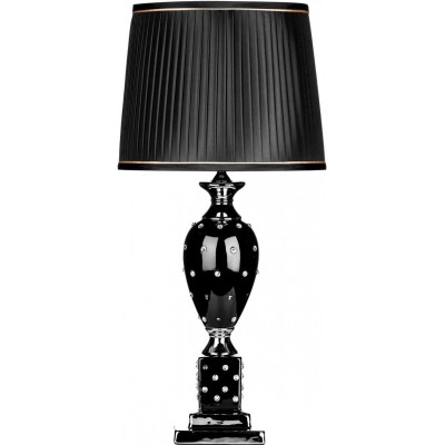 Lampada da tavolo Forma Cilindrica 61×46 cm. Sala da pranzo, camera da letto e atrio. Ceramica. Colore nero