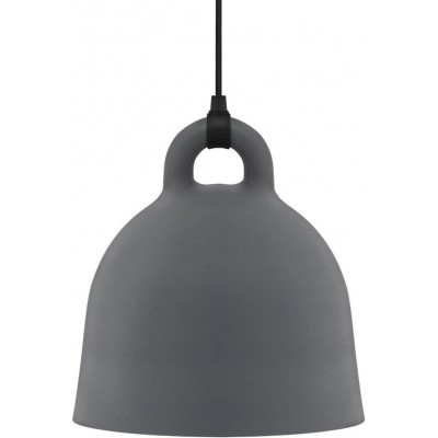 Lámpara colgante 60W Forma Cónica 37×35 cm. Salón, comedor y dormitorio. Acero. Color gris