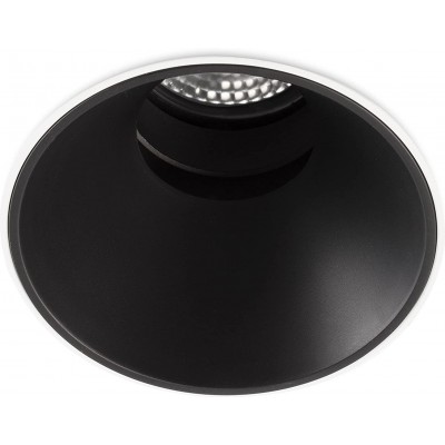 Recessed lighting Round Shape 17×12 cm. Living room, dining room and bedroom. Aluminum. Black Color