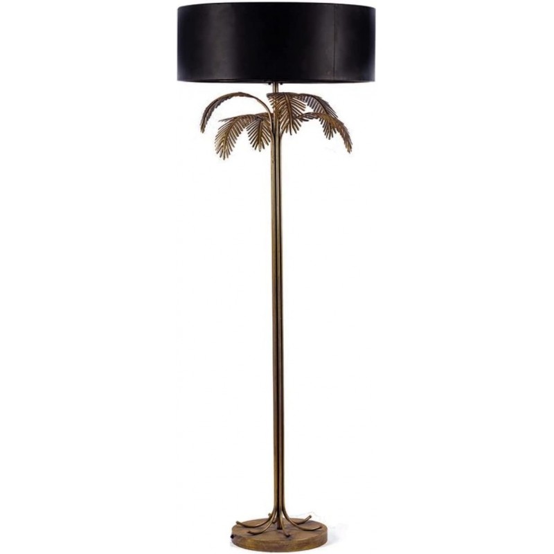 568,95 € Envío gratis | Lámpara de pie Forma Cilíndrica 88×60 cm. Diseño con palmera Salón, comedor y dormitorio. Estilo moderno y cool. Metal. Color negro