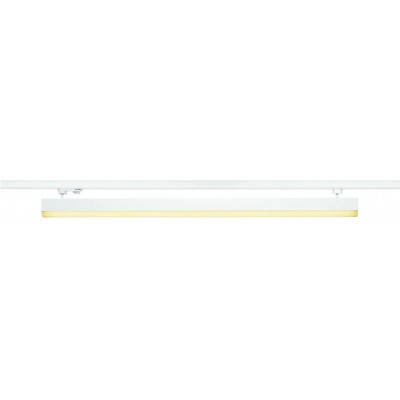 379,95 € Free Shipping | Ceiling lamp Rectangular Shape 119×18 cm. Adjustable LED. Three-phase rail-rail system Living room, dining room and lobby. Aluminum. White Color