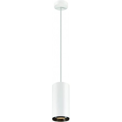Hanging lamp 36W Cylindrical Shape Position adjustable LED Living room, dining room and bedroom. Aluminum. White Color