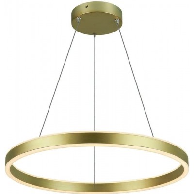 Lampe à suspension Façonner Ronde 69×69 cm. LED dimmables Salle à manger, chambre et hall. Style moderne. Aluminium. Couleur dorée