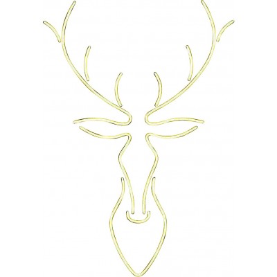 374,95 € Free Shipping | Decorative lighting 28W 100×65 cm. Reindeer head design Wood. Black Color