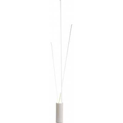 Lampadaire 60W Façonner Étendue 183×11 cm. 3 points lumineux réglables Salle à manger, chambre et hall. Style moderne. Aluminium et Métal. Couleur blanc