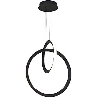 405,95 € Free Shipping | Hanging lamp Round Shape 150×60 cm. Living room, dining room and bedroom. Modern and cool Style. Steel, Stainless steel and Aluminum. Black Color