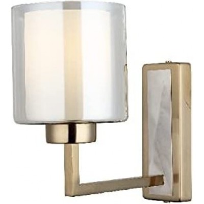 Настенный светильник для дома 40W Цилиндрический Форма 23×22 cm. Гостинная, столовая и лобби. Кристалл, Металл и Стекло. Золотой Цвет