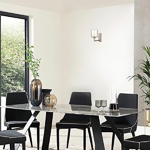 149,95 € Envío gratis | Aplique de pared interior 40W 23×22 cm. Cristal, metal y vidrio. Color dorado