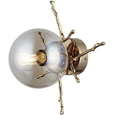 157,95 € Free Shipping | Indoor wall light 40W Spherical Shape 30×30 cm. Living room, dining room and lobby. Crystal, Metal casting and Glass. Golden Color