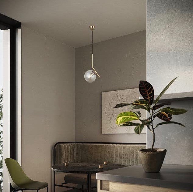 364,95 € Envio grátis | Lâmpada pendurada 40W 125×28 cm. Cristal, metais e vidro. Cor dourado