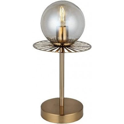 135,95 € Spedizione Gratuita | Lampada da tavolo 40W 40×20 cm. Cristallo e metallo. Colore d'oro