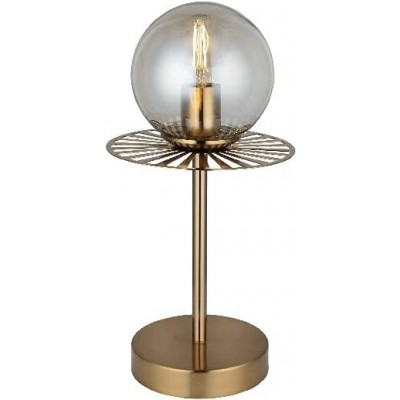 142,95 € Free Shipping | Table lamp 40W Spherical Shape 40×20 cm. Dining room, bedroom and lobby. Crystal and Metal casting. Golden Color