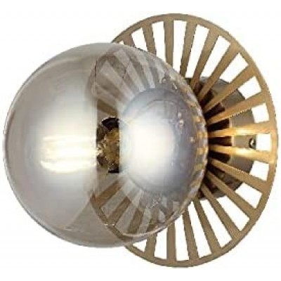 Настенный светильник для дома 40W Сферический Форма 22×20 cm. Гостинная, столовая и спальная комната. Металл и Стекло. Золотой Цвет