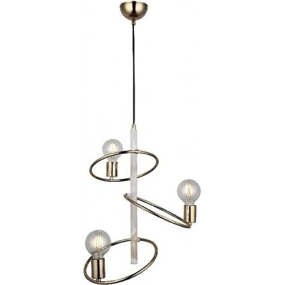 Hängelampe 40W 120×36 cm. 3 Lichtpunkte Metall. Golden Farbe