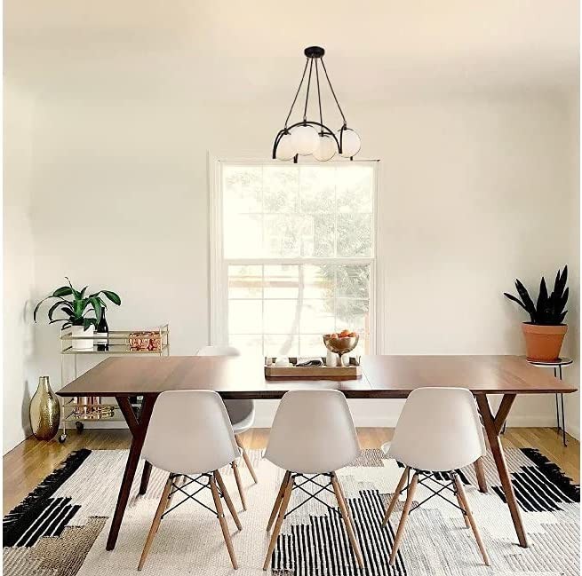 574,95 € Envio grátis | Lâmpada pendurada 40W 98×49 cm. 4 pontos de luz Cristal, metais e vidro. Cor preto