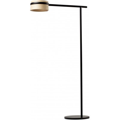 Lámpara de pie 6W 2700K Luz muy cálida. Forma Angular 125×65 cm. LED Salón, comedor y dormitorio. Estilo moderno. Metal. Color negro
