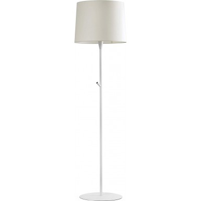 242,95 € Envío gratis | Lámpara de pie 15W Forma Cilíndrica 153×40 cm. Salón, comedor y dormitorio. Acero. Color blanco