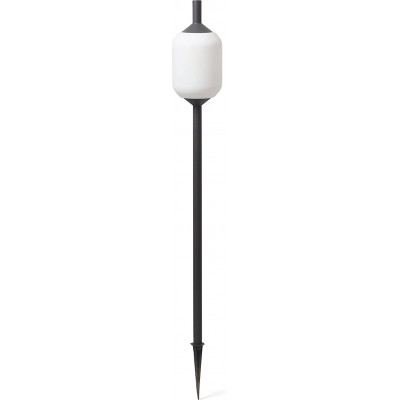 Lâmpada de exterior 15W Forma Cilíndrica 137×18 cm. Fixação ao solo por estaca Sala de jantar, quarto e salão. Alumínio. Cor branco