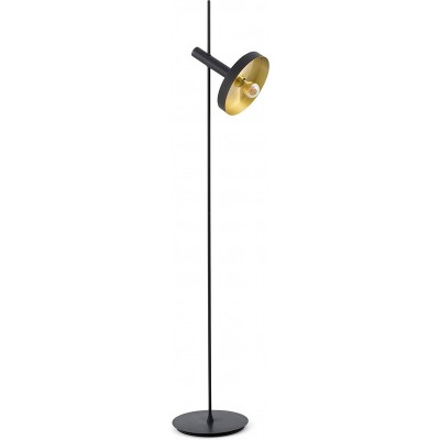 Lámpara de pie 15W Forma Redonda 164×30 cm. Comedor, dormitorio y vestíbulo. Acero. Color negro
