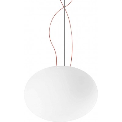 466,95 € Free Shipping | Hanging lamp 150W Spherical Shape 44×43 cm. Dining room, bedroom and lobby. Crystal and Glass. White Color