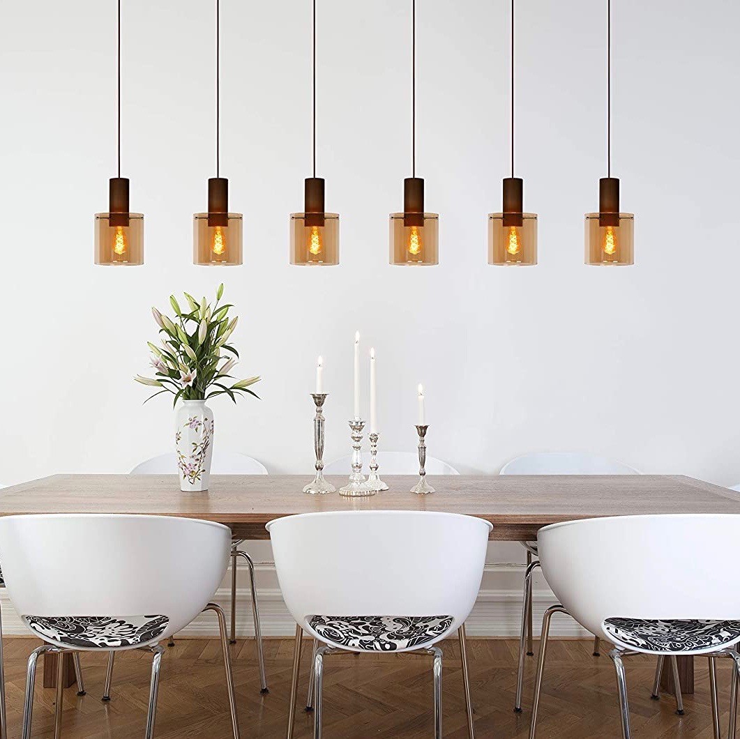 385,95 € Envio grátis | Lâmpada pendurada 120W 165×100 cm. Foco triplo Alumínio e cristal. Cor cobre