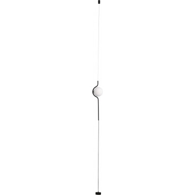 Lámpara de pie 6W Forma Esférica Oficina. Estilo moderno. Cristal y Metal. Color blanco